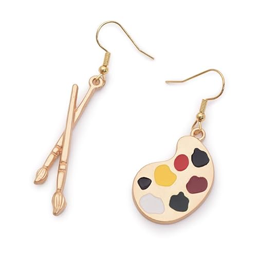 ピアス パレット 筆 美術 絵画 レディース 個性的 かわいい おしゃれ プレゼント ゴールド ギフト プレゼント 大人 可愛い