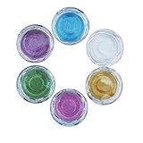 Crystal Round Lash Box 6pcs Plastic Eyelash Case Clear Container Glitter Card Compact Powder Container