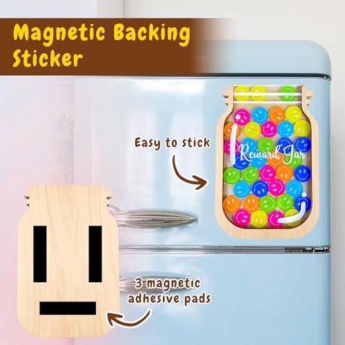 Magnetic Reward Jar for Kids with 45 Colorful Tokens - Classroom Behavior Management System and Personalized Nameplate - Image 4