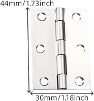 Vista 2 de Bisagra plegable Bisagra de ventana de puerta de acero inoxidable de 2 pulgadas, paquete de 20 unidades se asigna 120 tornillos