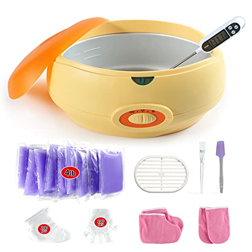 Paraffin Wax Machine for Hand and Feet - 9 Packs of Wax 4lb Paraffin Wax Refills Lavender, Paraffin Hand Wax Machine, Moisturize and Soothe Dry Skin Quickly Paraffin Wax Bath at Home