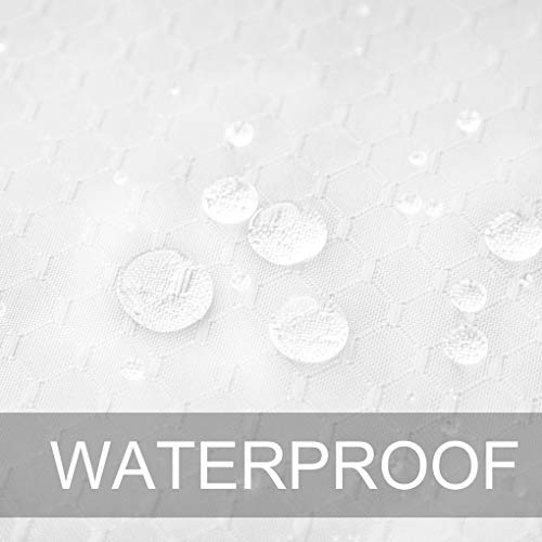 Eforcurtain Heavy Duty Rectangular Table Cover Fabric Waffle Weave Tablecloth Waterproof, Pearl White, Standard Size 52 By 70-Inch #TOP2