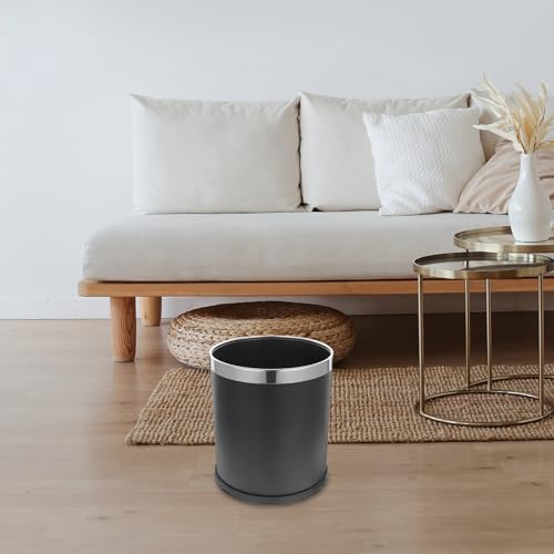 Corbeille à déchets noire pour le recyclage à la maison