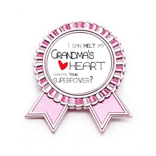 Broche pour grand-mère I Can Melt My Grandma's Heart au quotidien sur une veste