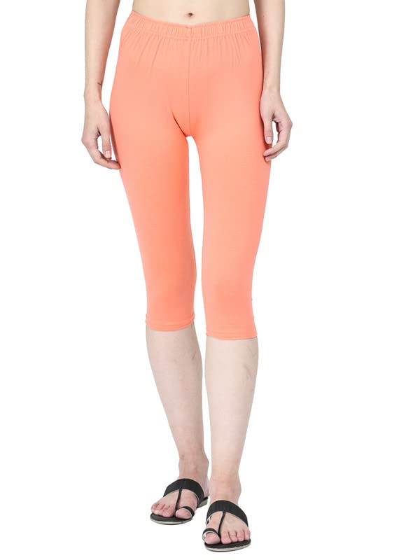 Image of Robinbosky Premium Stretchable Cotton Capri Legging for Women | Suitable for Formal wear & Casual wear | High-End Elastic Makes. The Leggings Squat Proof and Durable for Travel, Yoga, & Workout.