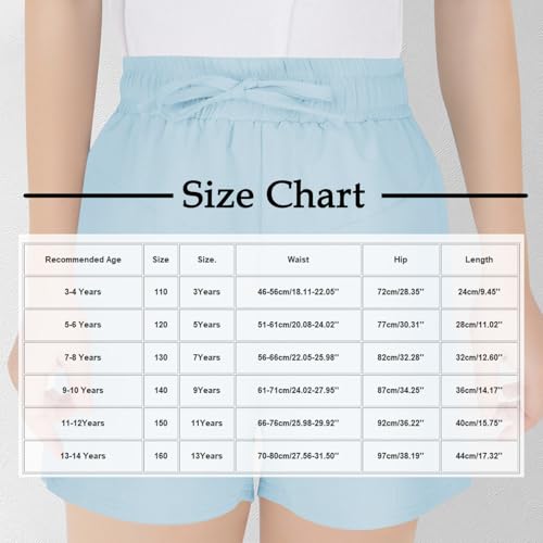 Girls Summer Shorts Casual Kids Wide Leg Cotton Linen Boho Beach Shorts Teens High Waisted Paperbag Drawstring Pants3