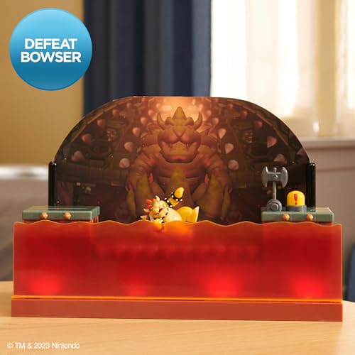 Super Mario Nintendo Deluxe Bowser Battle Playset with Lights and Sounds, 2.5 Inch Bowser Action Figure Included - Thumbnail 3