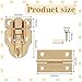 Retro Gold Style Duckbilled Hasp Clasp Latch with Screws, Wooden Box Spring Loaded Hasp Latch Catch with Padlock Hole and 4 Pcs Hingesfor Jewelry Box Cabinet Toolbox Trunks