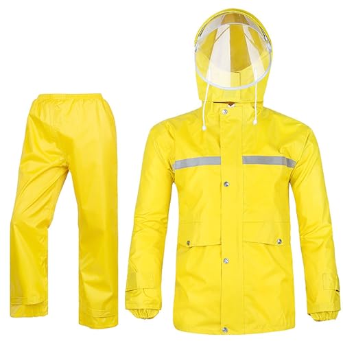 Generico Tuta antipioggia per uomo donna abbigliamento antipioggia giacca pantaloni