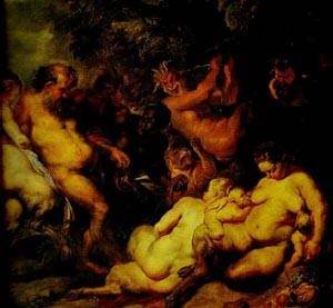 Peinture à l'huile Bacchanalia de Rubens pour sublimer votre salle à manger de 30 x 36 pouces