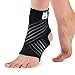 Actesso Chevillère élastique avec Sangle – Soutien pour les Chevilles Faibles, les Entorses et les Blessures du Sportif. Pour Hommes et Femmes, Pied Gauche ou Droit (M, Noir)