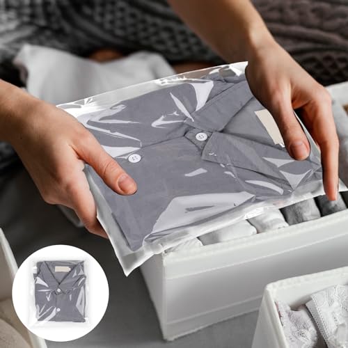 50 Stück Klare Selbstklebende Zellophan Tasche Transparente Zellophanbeutel aus Kunststoff 26x40 cm Beutel mit Klebeverschluss Plastiktüte Versiegelbare Cellophantaschen für Handwerk Kleidung