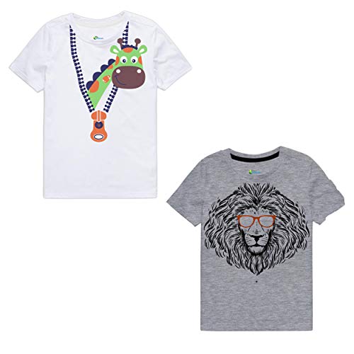 Image of Real Basics Boy's Regular Tshirt(Pack of 2)