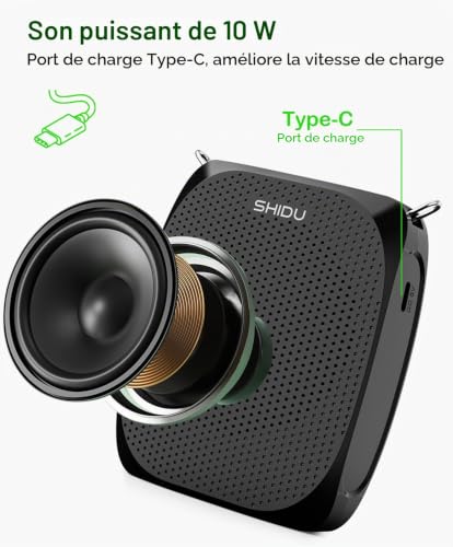 Amplificateur de Voix sans Fil avec Micro, Amplificateur Vocal Portable – vue 5