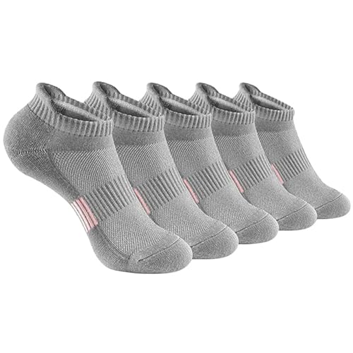 Calcetines de baloncesto para hombre, color liso, 5 unidades, cálidos, para mujer, gris, Talla única