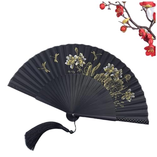 Sarkovos扇子 メンズ おしゃれ 高級扇子 プレゼント 父の日 花火大会用 海外 お土産 浴衣 着物 和小物 夏の祭り 歌舞伎小物 猛暑対策 お土産 (黒竹1)