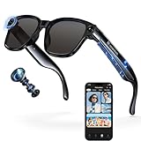 Nemheng AI Smart Glasses with 800mp Camera – Real-Time Translation in 139 Languages,1200p Video Recording,Open-Ear Audio,Object Recognition for iOS Android