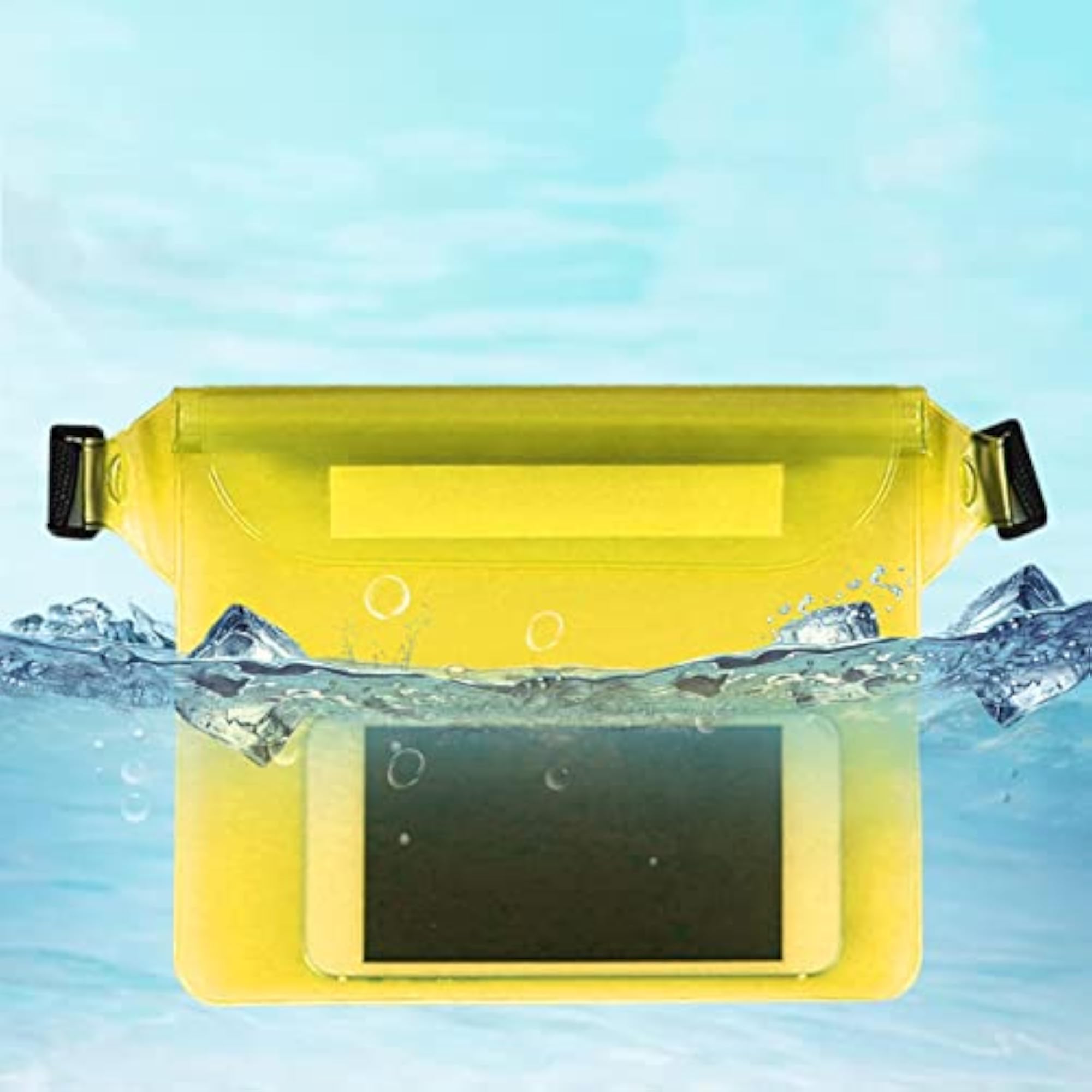 Waterproof Storage Bag Durable Pouch for Kayaking, Outdoor Yellow