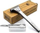parker インジェクター 剃刀 (一枚刃 仕様/替刃 20枚入り) ダイヤル式で刃の露出を調整が可能 (滑らか/深剃り) ステンレス製 カミソシェービング 髭剃り 男性 メンズ パーカー