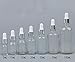 6 botellas de 10 ml, vacías, rellenables, de vidrio transparente, con cabeza...