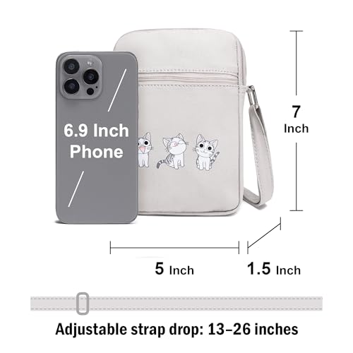 Image of AOCINA Small Wallet Purse Canvas Mini Purse Crossbody Phone Purse Bag for Girls Teens Boys Women