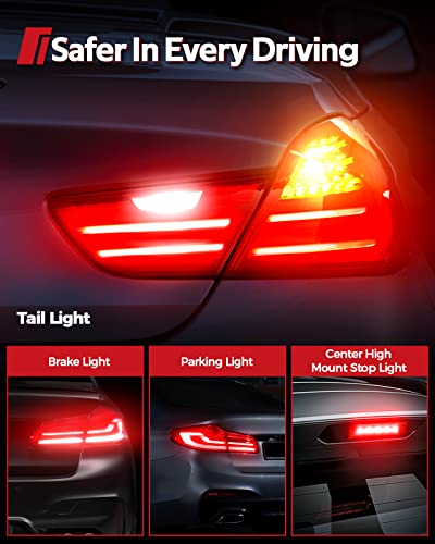 Image of Torchbeam 3157 Red LED Tail Lights, Super Bright 3156 3056 3057 4157 4057 3457 Brake LED Bulbs, 3000 Lumens Brake Tail Parking Stop Lights Bulbs, Pack of 2