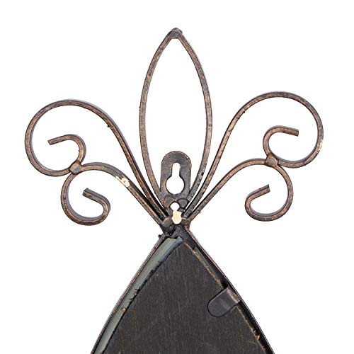Deco 79 Metal Wall Sconce, 7" X 6" X 25", Brown #TOP7