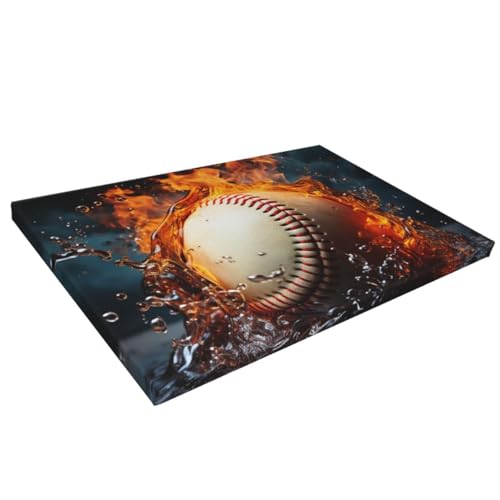 Impression sur toile baseball pour décoration murale de chambre ado