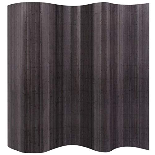 UnfadeMemory Biombo Divisor Plegable para Crear Privacidad,Divisor de Habitaciones para Baño Habitación o Sala de Estar,Bambú,250x195cm,Color Opcional (Gris)