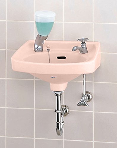 LIXIL・INAX 手洗い器セット　L-80G 洗面器 Amazon | LIXIL(リクシル) INAX 平付大形手洗器 ピンク 手洗器部のみ L