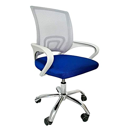 CADEIRA DE ESCRITORIO PCTOP HOME OFFICE FIT CINZA COM AZUL - 1001