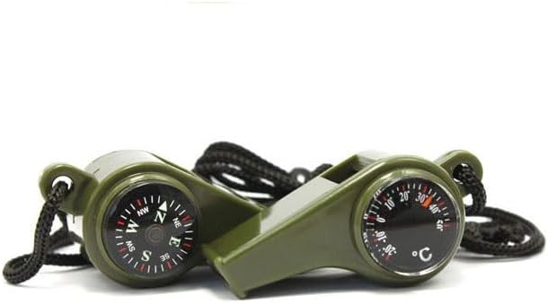 Outdoor Whistle Plastic Multifunctional 3-in-1 Whistle Survival Whistle Compass Thermometer Whistle Referee image 3