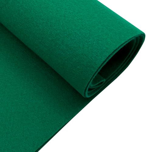 EOVEA | Acrylic Felt Fabric by The Yard | 72" Wide | 1.6mm Thick | Soft & Durable Non-Fraying Felt | for DIY Crafts, Sewing, Upholstery, Costumes & Padding(Kelly Green,Half Yard)