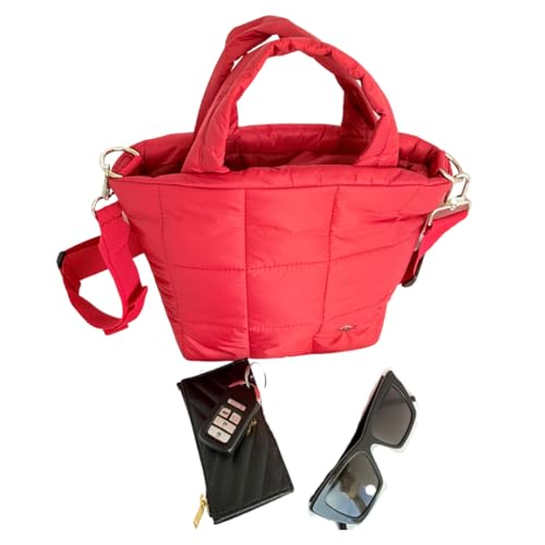 Small Puffer Gym Bag Quilted Crossbody Nylon Bags For Women Handbag Shoulder Bag3