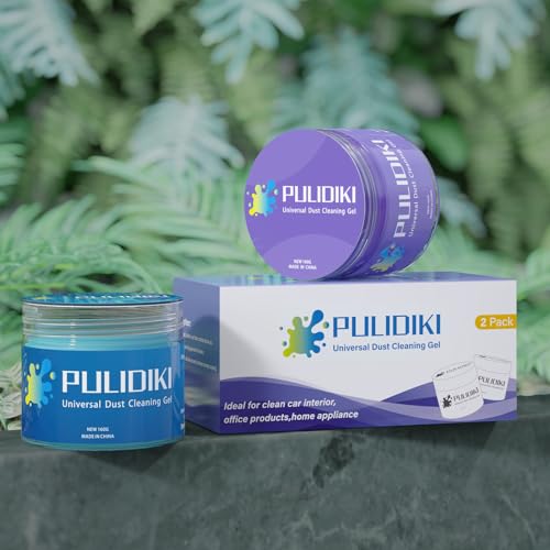 PULIDIKI Car Cleaning Gel Detailing Putty Auto Cleaning Kits Slime Cleaner Dust Clean Gel Interior Cleaner Car Accessories Stocking Stuffers for Men Women Teens White Elephant Gifts Adults (2Pack)