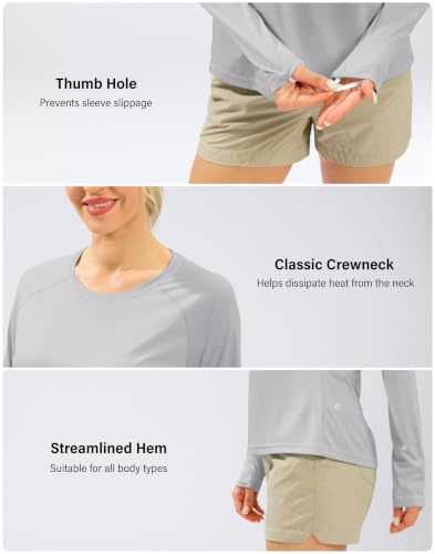 Image of UPF 50+ Sun Shirt for Women Long Sleeve Quick Dry UV Protection Hiking Top