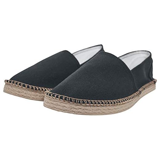 Urban Classics Canvas Slipper, Sandalo Espadrillas con Zeppa Unisex-Adulto, Nero, 38 EU