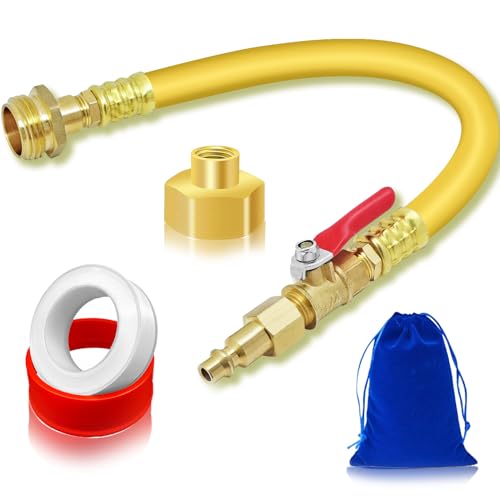 Image of Boltigen RV Winterizing Kit, 12'' Sprinkler Blowout Adapter with Shut Off Valve, RV Air Compressor Adapter /Winterize Kit,for Motorhome, Boat, Camper, Travel Trailer