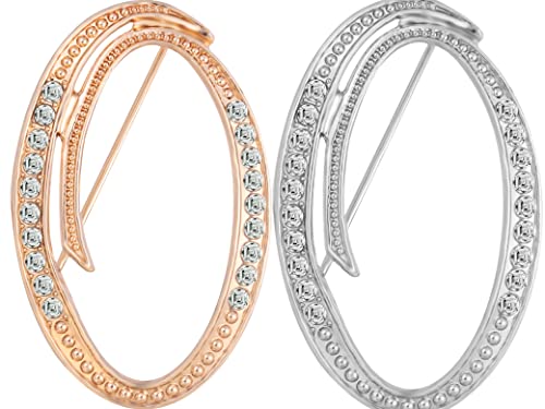 Image of 2 pieces letter brooch pins for women fashion 26 letters Gold-plated silver-plated Color for men Women's alphabet initial brooches pin for clothing Christmas stockings bulk