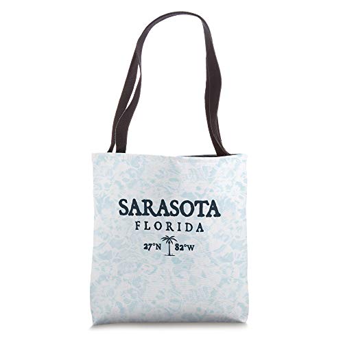 Sarasota Florida Palm Tree Surf Beach Gift Tee Tote Bag
