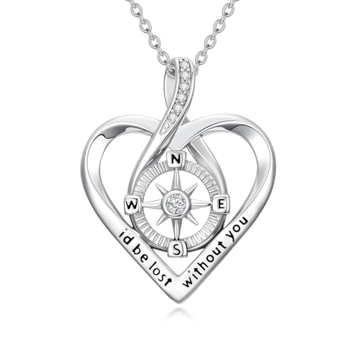 ZBA �V�R�_�C�������h I'd Be Lost Without You �R���p�X �l�b�N���X �ޏ� �� �L�O�� �o�����^�C���f�[�M�t�g 925�X�^�[�����O�V���o�[ �C���t�B�j�e�B �n�[�g �y���_���g �W���G���[ �M�t�g �����p