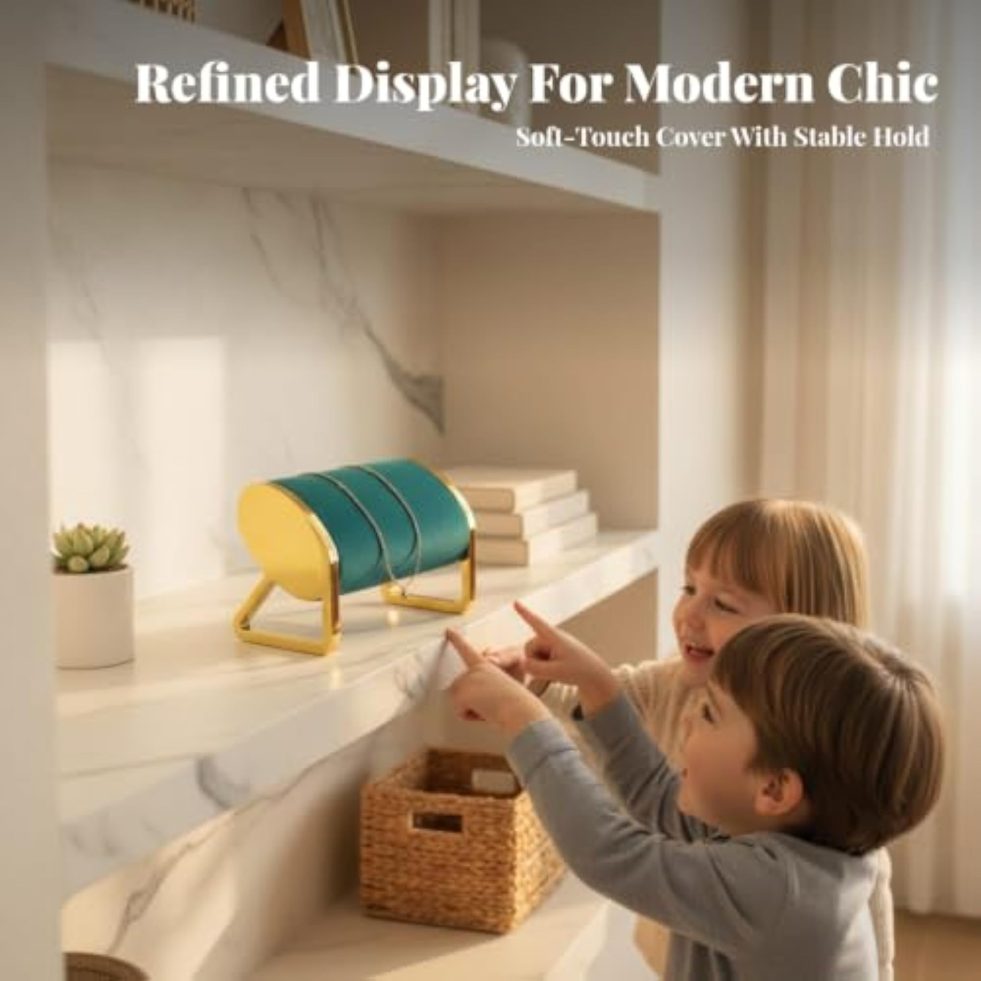 Single-Tier Watch Holder with Velvet Cushion