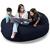 Big Joe Fuf 8Ft Giant Foam Bean Bag Chair, Oversized Couch with Removable Cover for Kids, Teens, Adults, Cobalt Lenox, Durable Woven Polyester, 8 foot