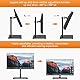 Pholiten Monitor Halterung für 13-32 Zoll Bildschirm mit Solider Konstruktion, Monitorständer mit Gehärteter Glassockel, Neigung ±25° Schwenkung ±80° Drehung 360°, VESA 75/100mm, Maximalgewicht 10 kg