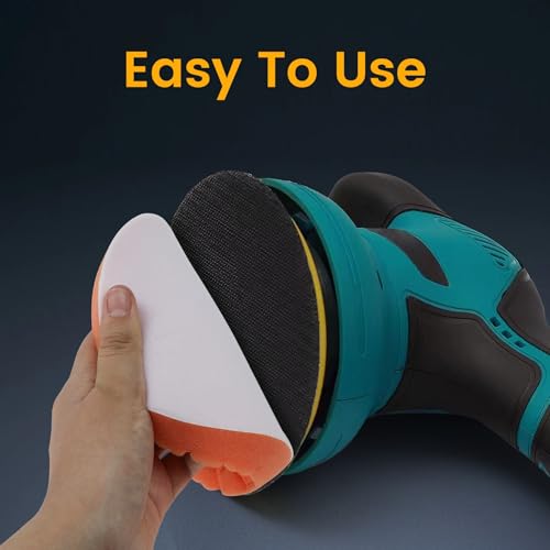 Image of Buffing Polishing Pads 5 Inch - 7Pcs Car Buffer Foam Pad Kit with Hook and Loop, Compound Cutting Sponge and Wool Pad for Polishing and Waxing