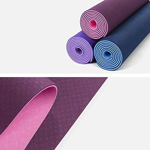 Image of IRIS Fitness Non-Slip Double Sided TPE Yoga Mat for Hot-Yoga Pilate Gymnastics (72 x 24 Inch x 6 mm, Pink)