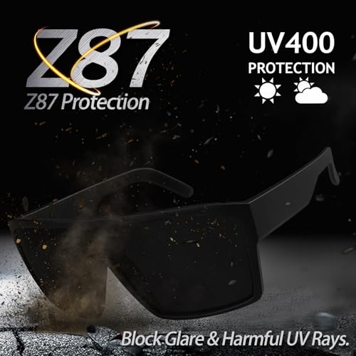 WISTON XL Z87 Sunglasses for Men Women UV400 Protection,TR90 Frame