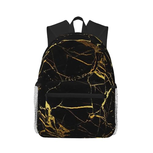 Sac à dos noir et doré décontracté One Size polyvalent