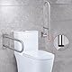 LORESJOY Behinderten WC Haltegriff, 60cm Wandstützgriff Klappbar, Behinderten WC Haltegriffe für Senioren, Edelstahl Stützgriff Toilette, Stützklappgriff WC, Tragfähigkeit von 300-350kg
