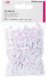 Efco 1026801 Sequins Round Cupped ø 6 mm 40 g / ~ 4.000 pcs. White